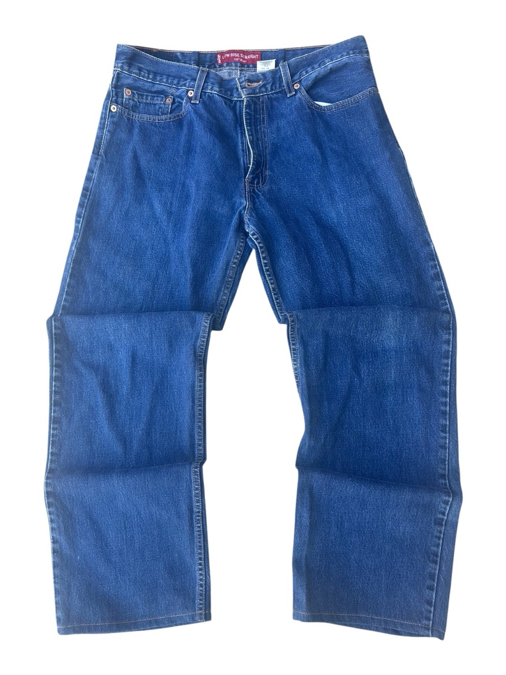 Vintage USA Made Levis 529 Low Rise Straight Leg Jeans Men's 34x34 Blue Denim